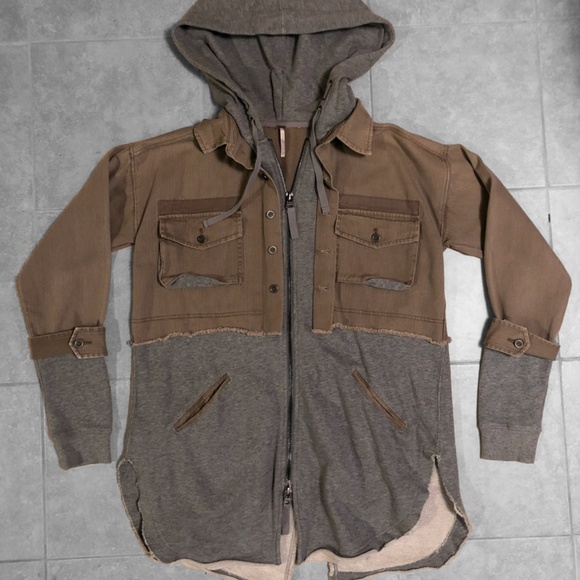 Free People Jackets & Blazers - FREE PEOPLE TWOFOR LONG CARGO UTILITY HOOD JACKET